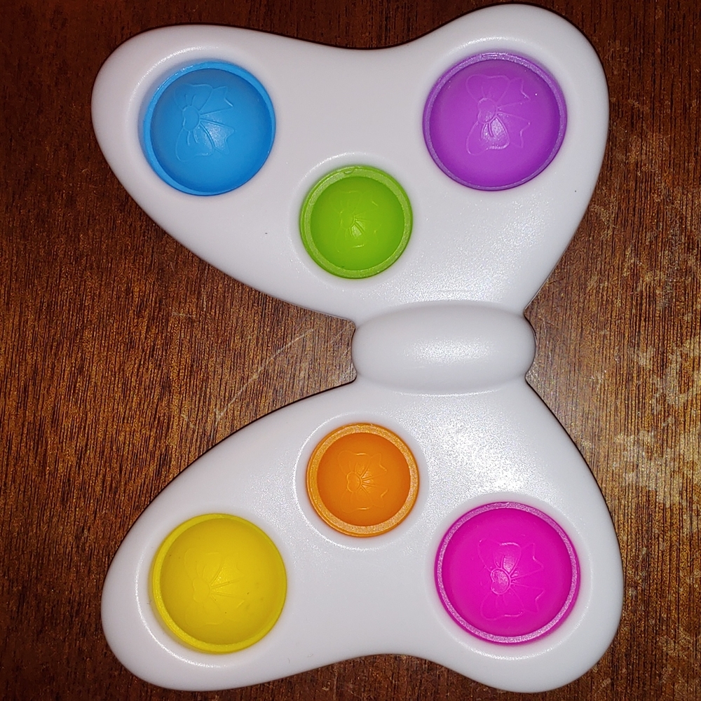 Fidget pop it - bright butterfly with bows